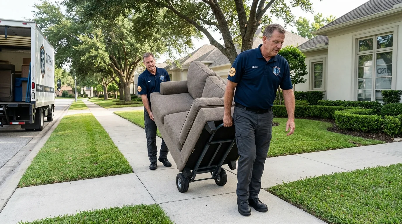 Local residential moving crew loading furniture in Columbia Falls, MT